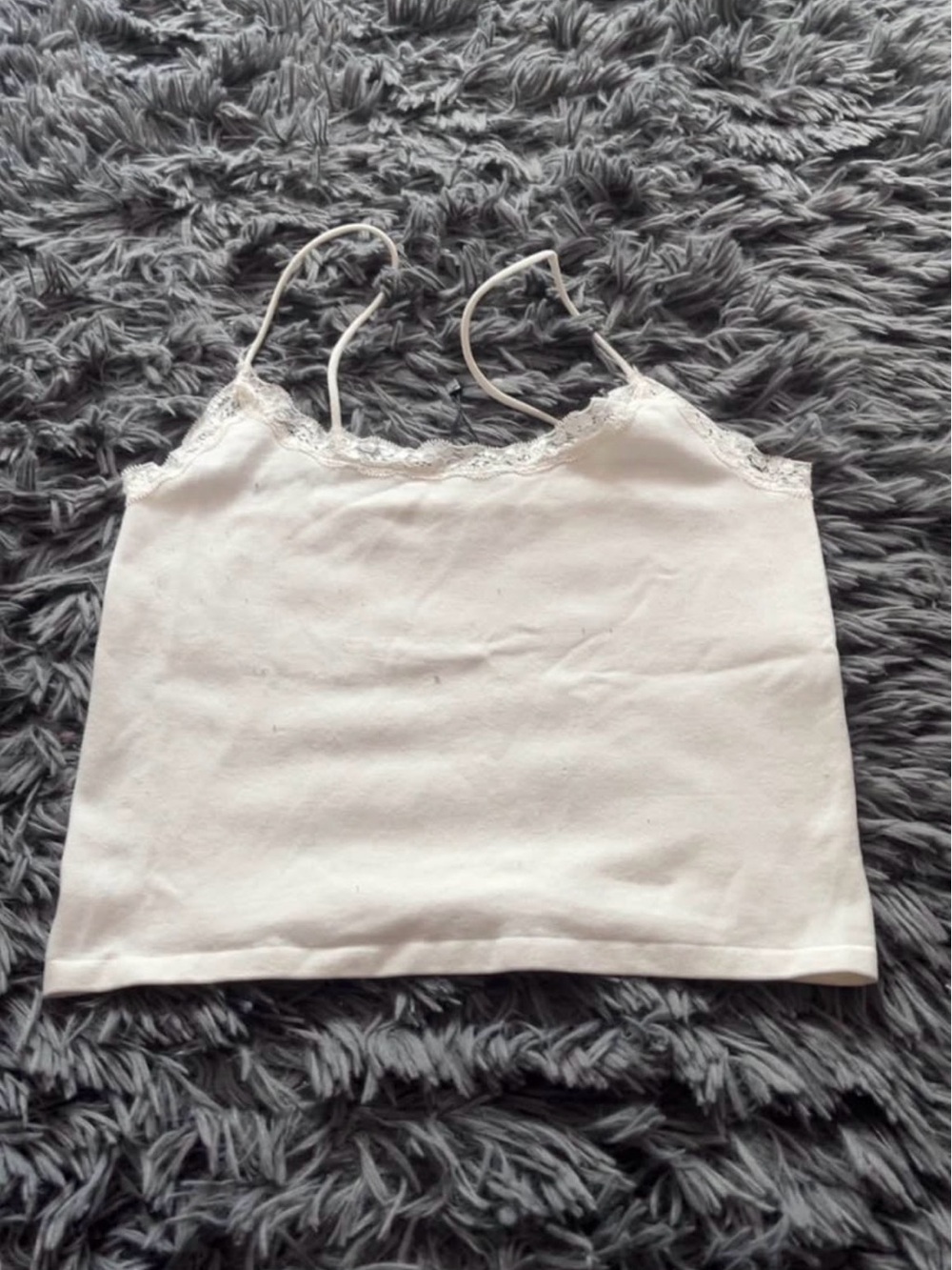 Garage Cream Lace-Trim Camisole